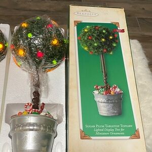 Hallmark set of two Sugar Plum Tabletop Topiary’s